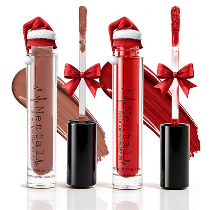 Hydrating Tinted Lip Gloss Duo – Red & Pink Shades